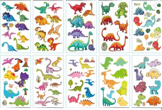 Glitter Tattoo Set, 12 Vellen Dier Tijdelijke Tatoeages voor Kinderen, Dieren Geschenken voor Gongens en Meisjes, Feestdecoratie, Verjaardagsfeestje Bag Filler