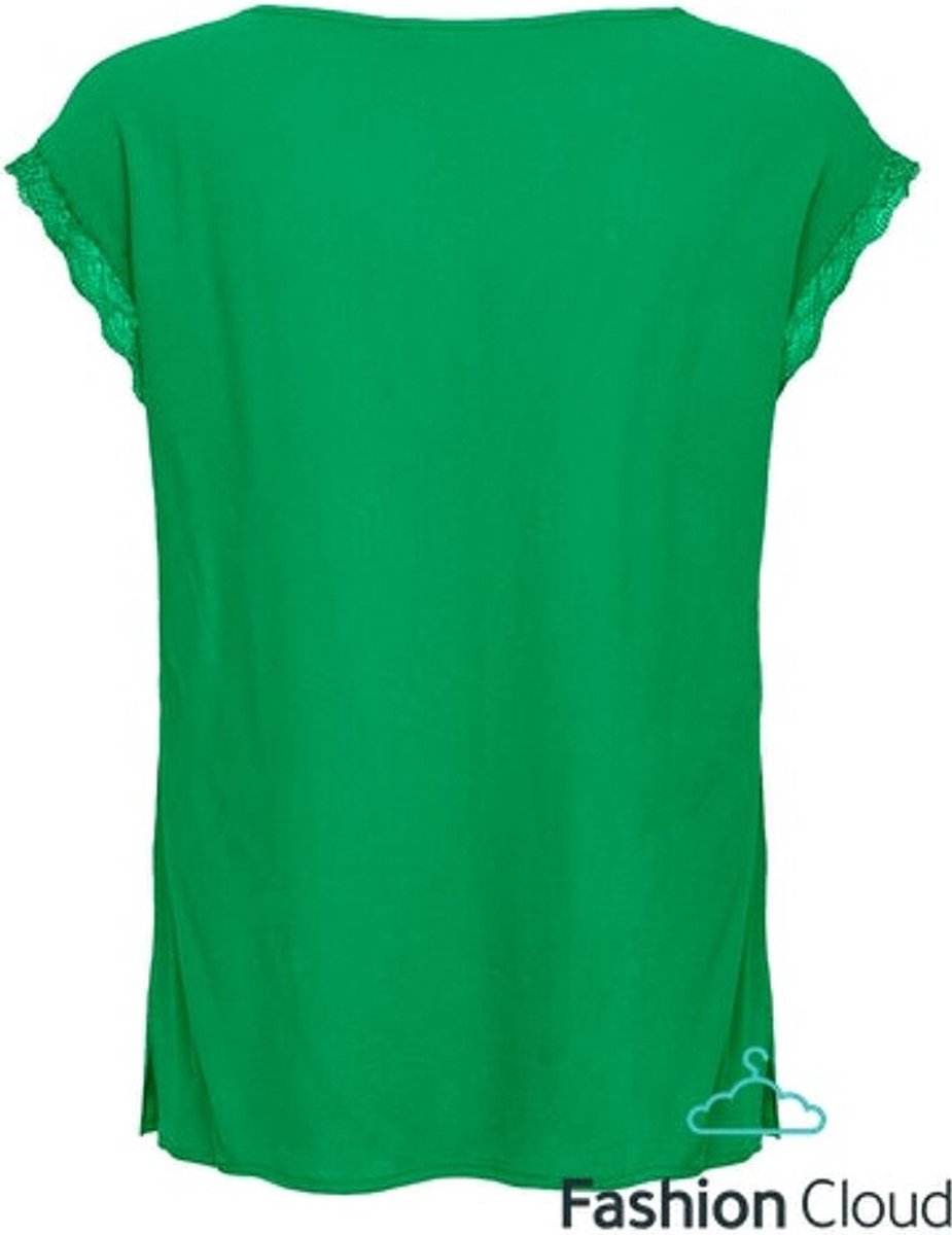 Only T-shirt Onljasmina S/s col à Green... V en dentelle Kelly bol Noos Top en | 15252241