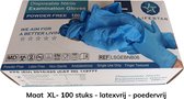 Handschoenen blauw nitrile - maat XL - 100 stuks - latexvrij - poedervrij