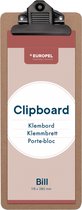 Europel Klembord - Clipboard - Hout - 11,5 x 28 cm - Speciaal voor rekeningen restaurant - 1 stuk