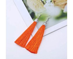 Akyol - oorbellen koningsdag - kwast oorbellen - koningsdag - oorbellen - oranje - carnaval - oorhangers oranje