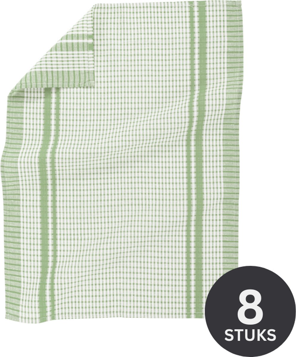 Keukenhanddoek WAFFLE 50x70cm - set/8 - smoke green