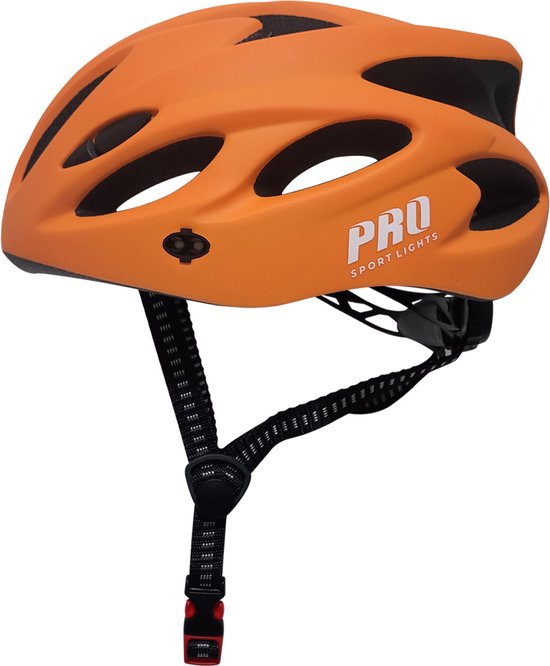 Casque de vélo Pro Sport Lights Femme/Homme - Adultes - Orange - 190gram - Medium