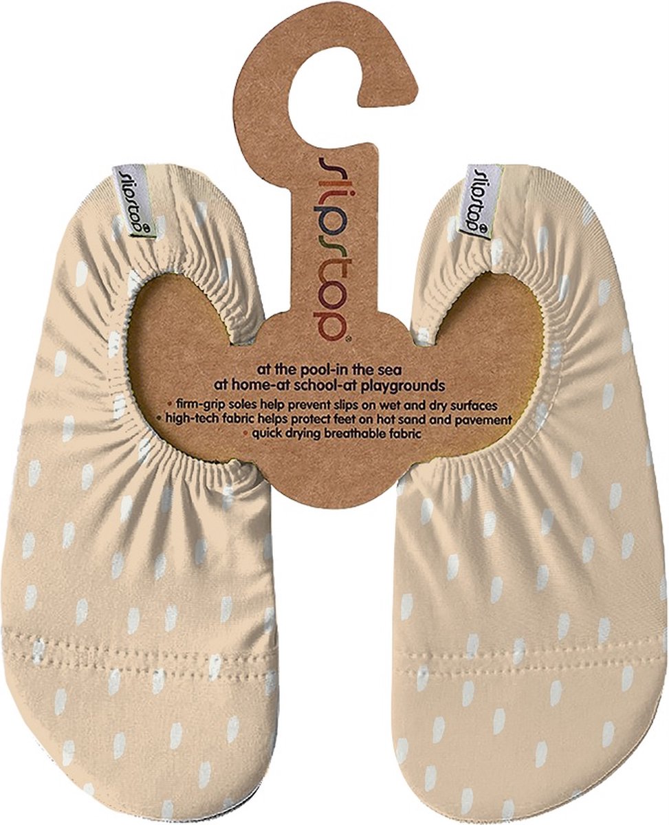 Slipstop Punto - Beige met witte dots