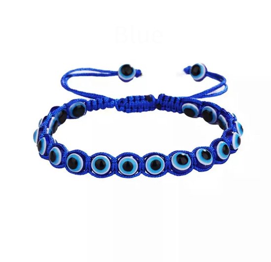 Akyol - Evileye – evil – eye – blauwe evileye – armband– unisex – geluk – bescherming – diepe blauw -boze oog ketting -turkse oog -nazar boncuk -cadeau voor vriendin-best friends armband -blauwe oog armband - nazar - boze oog armband