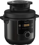 Bol.com Moulinex 15-in-1 Turbo Cuisine & Fry Multicooker 1450 Watt Zwart 76 Liter - 15 Kookfuncties - Slowcooker - Airfryer - Sn... aanbieding