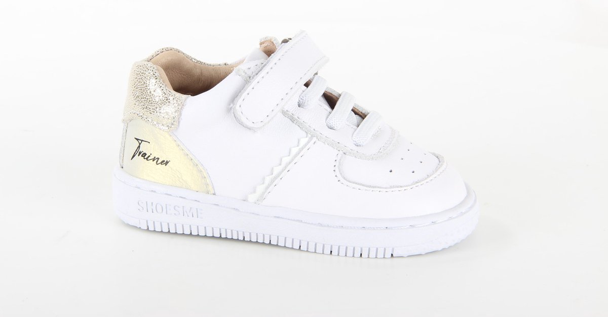 Baby | Lage schoenen | Meisjes | white gold | Leer | Shoesme | Maat 21 - Shoesme