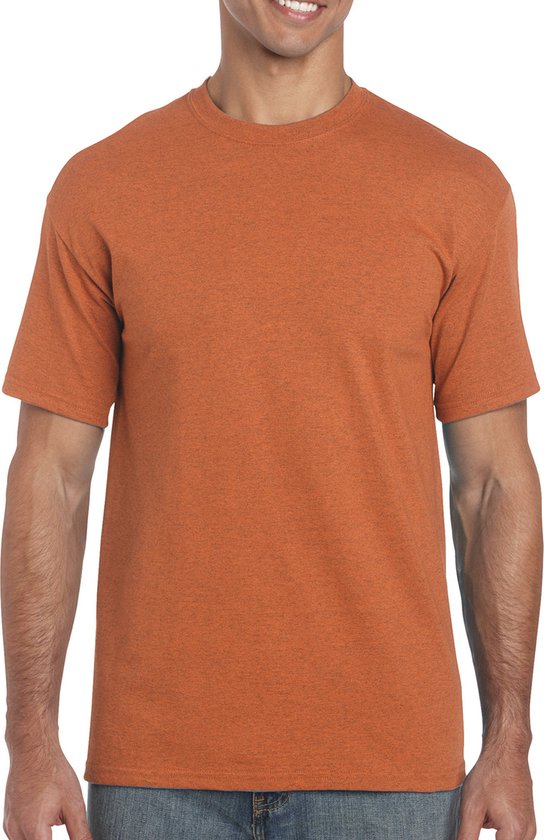 T-shirt met ronde hals 'Heavy Cotton' merk Gildan Antique Oranje - M