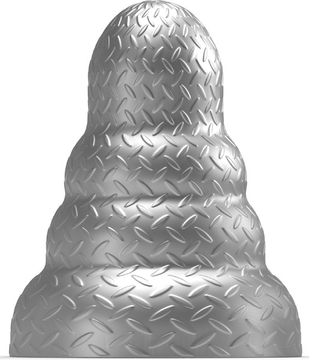Stretch'r - Tripole - XXL Buttplug - Gun Metal Zilver M