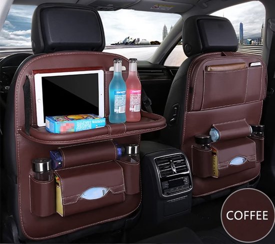 Autostoel Organizer - Carseat Organiser - Auto Stoel Organizer - Tablet houder - Auto Tafeltje - Auto Organizer - Beker houder - Paraplu Houder - Tissue doos houder - Coffee van Deeplet. — afbeelding 3