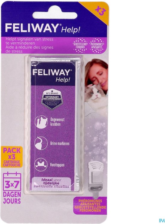 Feliway Help! Navulling 3x 48 ml - 3x 7 dagen - Kat - Tijdelijke spannende situaties voor je kat