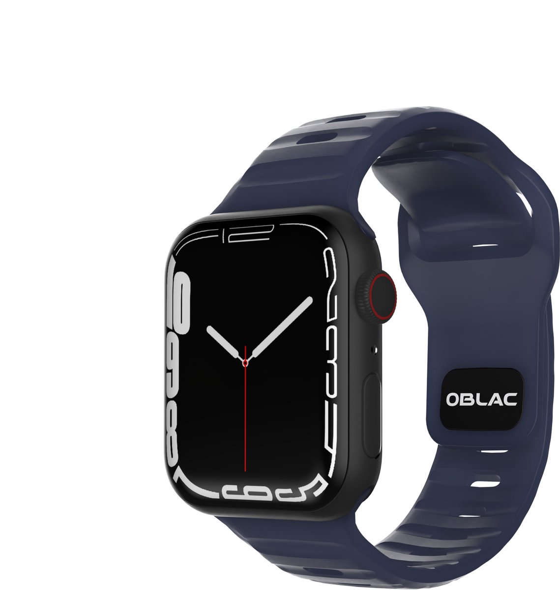 Oblac® Bandje geschikt voor Apple Watch - 3/4/5/6/7/SE/8/Ultra Series - Marine blauw - Duurzaam - 38/40/41mm