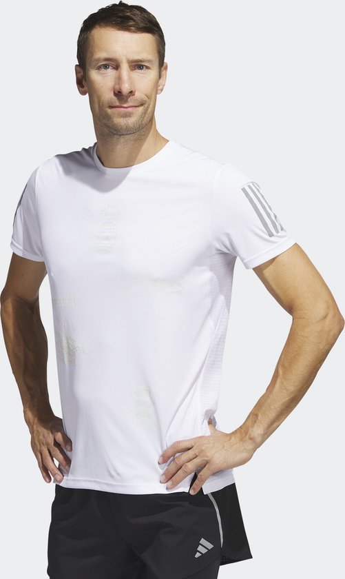 adidas Performance Global Running T-shirt - Heren - Wit- XL