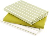 Set de 3 torchons / torchons de cuisine en 100% coton de couleur vert olive avec cintre Oeko-Tex Standard autres couleurs disponibles 50x70 cm fort avec 200g/ m2 (vert olive)