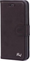 Hoesje Geschikt voor Samsung Galaxy S6 edge Rico Vitello Leren Book Case/wallet case/hoesje kleur Zwart (2)