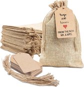 Ensemble de sacs cadeaux 50X Petits sacs en jute Sacs en jute décoratifs Sacs Sacs cadeaux Sacs de rangement Sacs cadeaux Emballages cadeaux Sacs parfumés Sacs à bonbons Lavande Sinterklaas Noël ou autres vacances