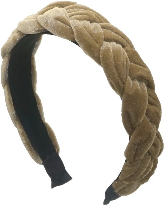 Haarband Gevlochten - Diadeem - 3 cm - Bruin