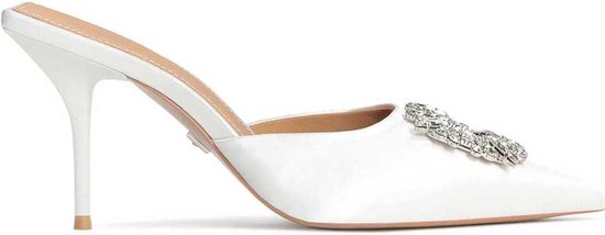 Klassieke zwart lederen ballerina's met decoratieve vouw op de neus