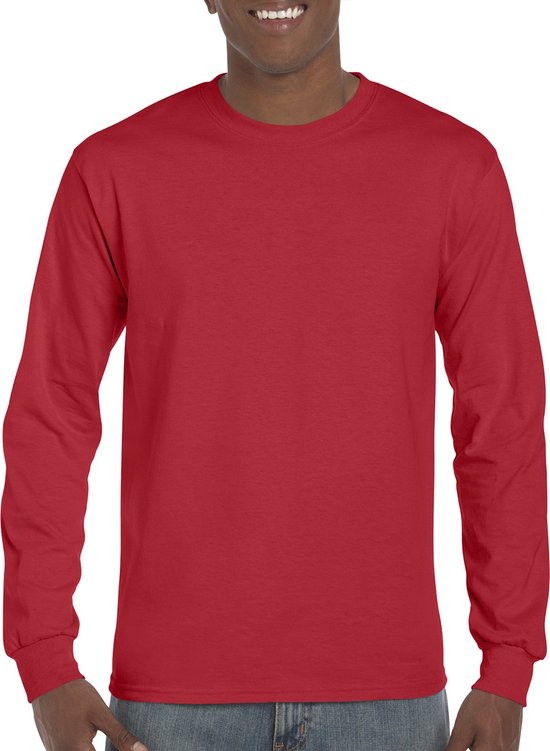 T-shirt met lange mouwen 'Ultra Cotton' Rood - XL