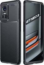 Mobigear Hoesje geschikt voor Realme GT Neo 3 Telefoonhoesje Flexibel TPU | Mobigear Racing Backcover | GT Neo 3 Case | Back Cover - Zwart