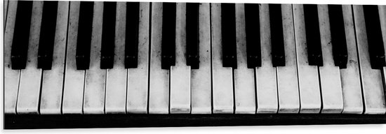 Dibond - Toetsen van een Keyboard - 120x40 cm Foto op Aluminium (Met Ophangsysteem)