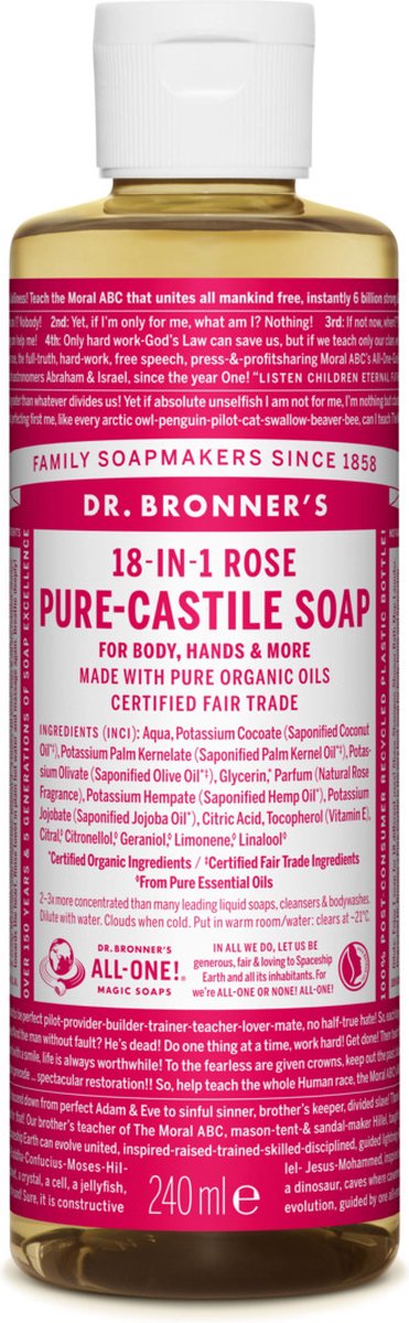 Dr Bronners Liquid soap rose