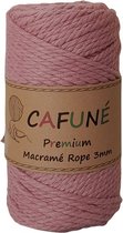 Cafuné Macrame Touw- Premium - Oud Roze-3mm-60 meter-Gerecycled katoen koord-Macrame-Weven-Plantenhanger-Wandkleed-Sleutelhanger-Dromenvanger-Katoen koord-Macrame Pakket-Uitkambaar