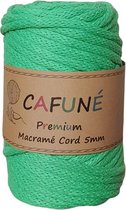 Cafuné Macrame koord- Premium - 5 mm-Neon Groen-40 meter-Gevlochten Koord-Gerecycled Katoen-Touw-Haken-Breien-Weven-Poef Haken-Kussen Haken-Gehaakte Mand-Macramé Pakket- Haken voor beginners