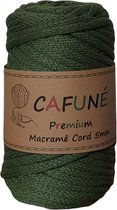 Cafuné Macrame Koord- Premium - 5 mm-Avacado-40 meter-Gevlochten Koord-Gerecycled Katoen-Touw-Haken-Breien-Weven-Poef Haken-Kussen Haken-Gehaakte Mand-Macramé Pakket- Haken voor beginners
