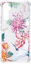 GSM Hoesje Geschikt voor Samsung Galaxy A34 Telefoonhoesje Valbescherming met transparante rand Bird Flowers