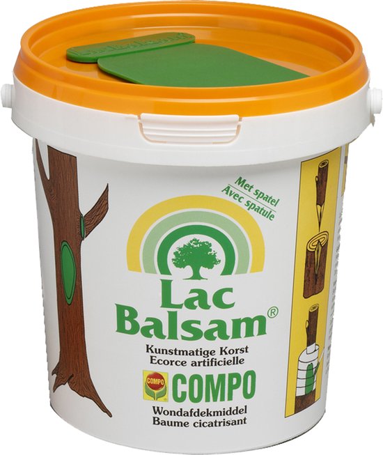 COMPO LacBalsam wondafdekmiddel - kunstmatige korst - voor fruit- en sierbomen - emmertje 1kg - Compo