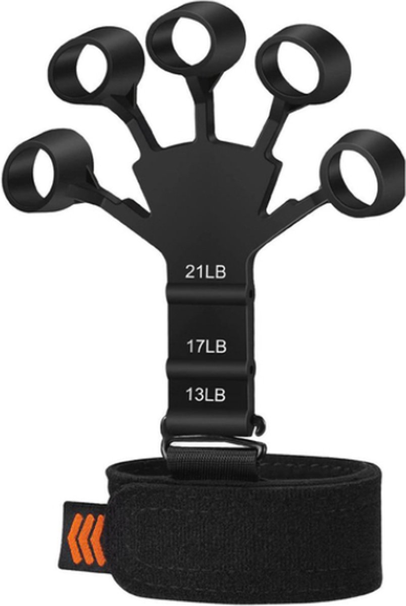 Zwarte Siliconen Gripster Grip Strengthener Vinger Brancard Hand Grip Trainer Gym Fitness Training En Oefening Hand Strengthene