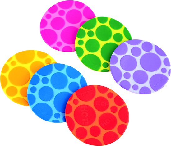 Munchkin Grippy Dots Anti-Slip Badmat Stippen - White Hot™ Technologie Licht op Wanneer te Heet! - Per 6 Stuks - Munchkin