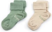KipKep Babysokjes Groen: bio Blijf-Sokjes - Maat 6-12 mnd - Calming Green - 2 paar