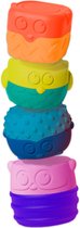 Sassy - Stapeltoren Baby - 4 kleurrijke figuurtjes in zachte texturen - Magnetisch - Magnetic Stackers