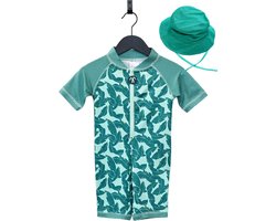 Ducksday – zwemkleding - set zwempakje met bijpassend zomerhoedje – voor kinderen – UV-werend UPF50+ - Epic – maat 3 jaar
