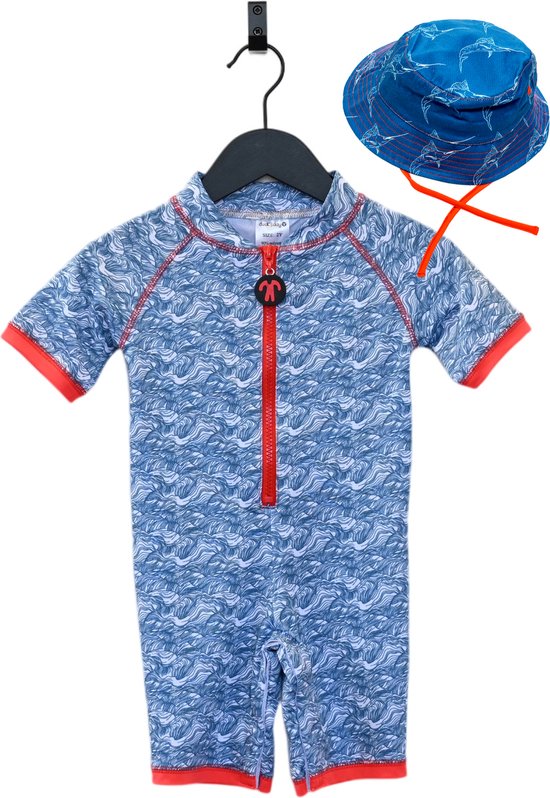 Ducksday - ensemble promo maillot de bain avec bonnet d'été assorti - pour enfant - résistant aux UV UPF50+ - Straya - taille 2 ans