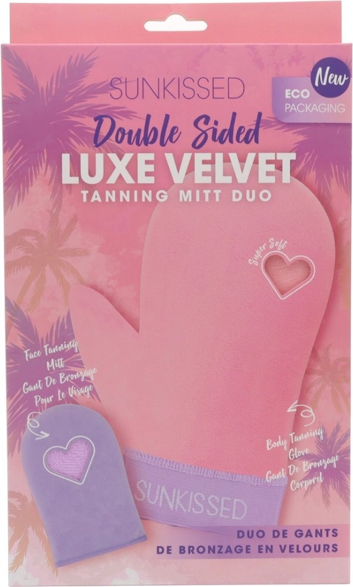 Sunkissed - Double Sided Luxe Velvet Tanning Mitt Duo - Face & Body
