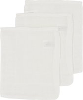Meyco Uni débarbouillettes - pack de 3 - hydrophile - blanc cassé - 20x17cm