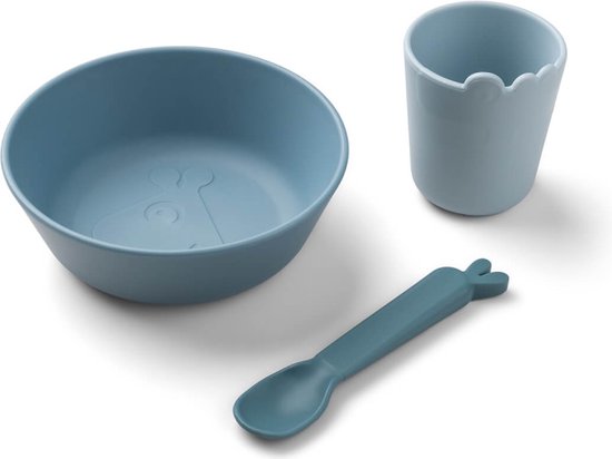 Done By Deer Kiddish First Meal Set Blue van Done by Deer — afbeelding 2