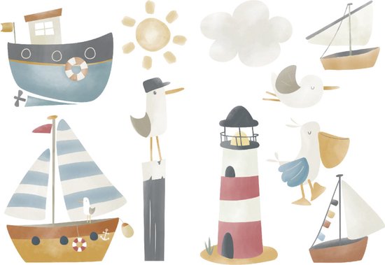 Little Dutch - Stickers muraux de Luxe - Sailors Bay