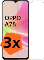 Protecteur d'écran OPPO A78 Protect Glas Tempered Glass - Protecteur d'écran OPPO A78 - 3x