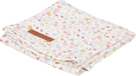 Product: Swaddle doek Flowers & Butterflies, van het merk Little Dutch