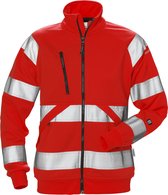 Fristads Hi Vis Sweatjack Dames Klasse 3 7427 Shv - Hi-Vis rood - 3XL