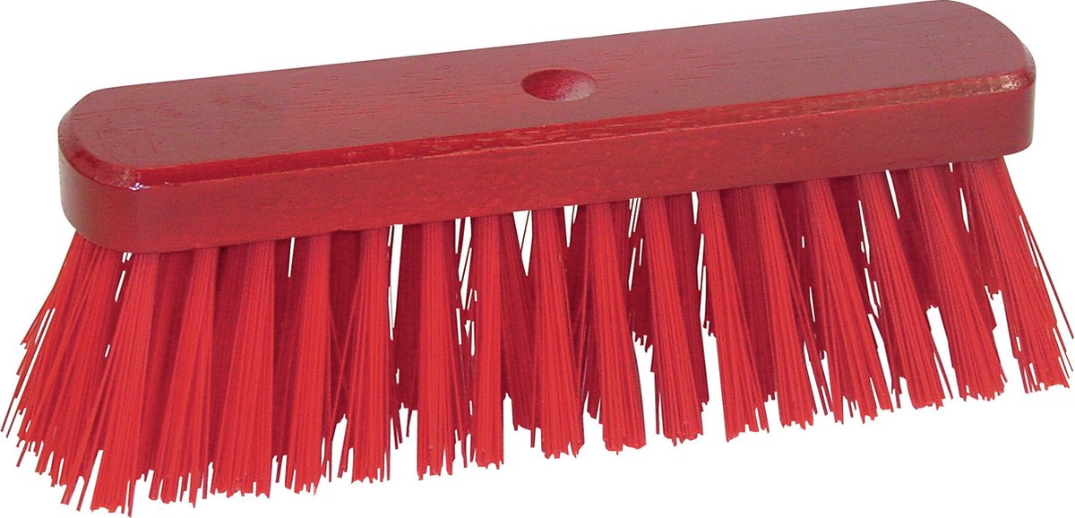 Goedkoopste Betra bezemkop - buitenbezem - rood - FSC hout/kunstvezel - 30 cm
