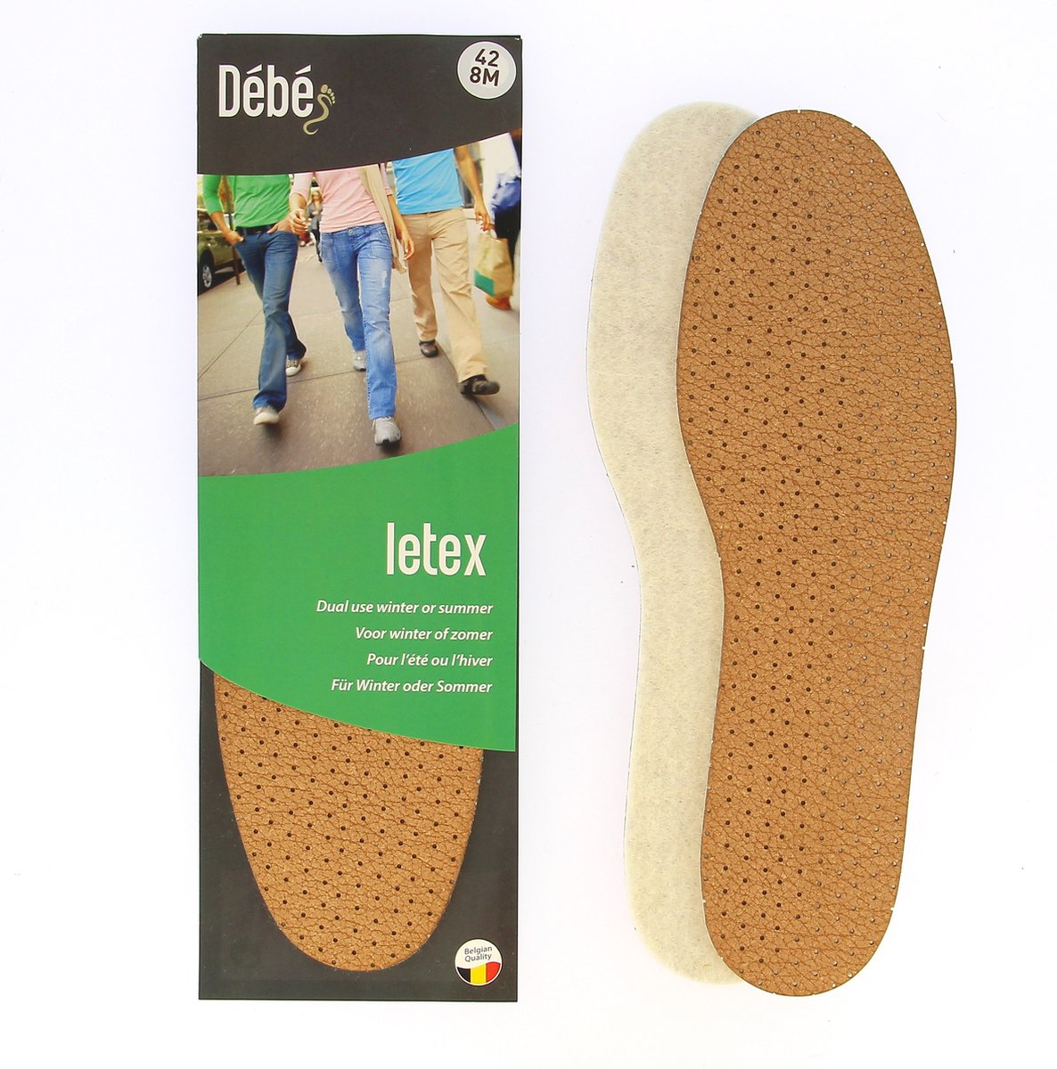 DEBE Letex - Inlegzool van ledervezel en vilt - 41