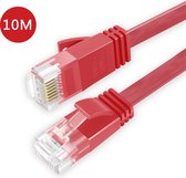 BukkitBow - Cat6 - U/UTP Kabel – Netwerkkabel – Extra Plat – 10 Meter - Rood
