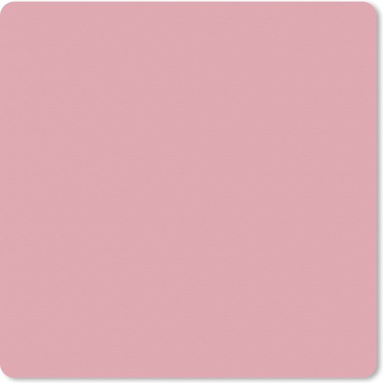 Tapis de souris rose aux coins arrondis, isolé sur fond blanc.