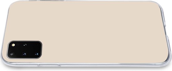 Telefoonhoesje Geschikt voor Samsung Galaxy S20 Plus hoesje - Beige - Effen kleur - Siliconen Telefoonhoesje Telefoonhoesje