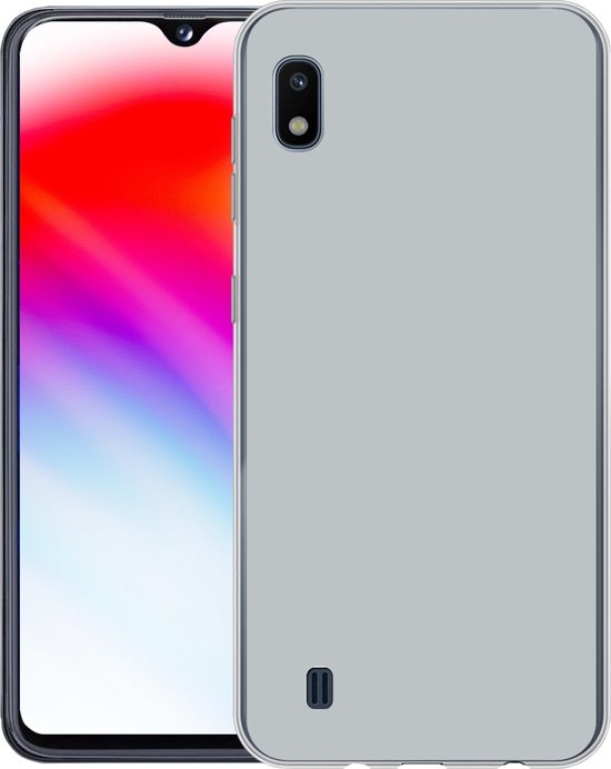 Telefoonhoesje Geschikt voor Samsung Galaxy A10 hoesje - Interieur - Grijs - Licht - Siliconen Telefoonhoesje Telefoonhoesje